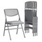 Bridgeport Folding Chair, Resin Mesh Back, Padded Fabric Seat, Grey Color, PK4 C865BP60GRY4E - alternate 3